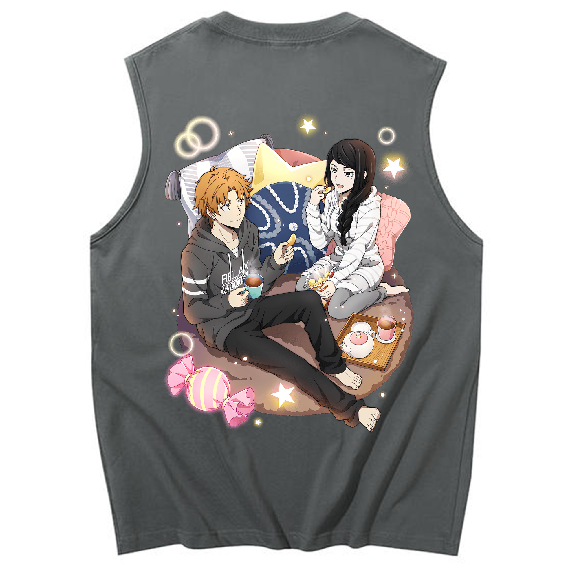 （画像用） 文豪ストレイドッグス Bungo Stray Dogs コットン100％タンクトップ（背面プリント）